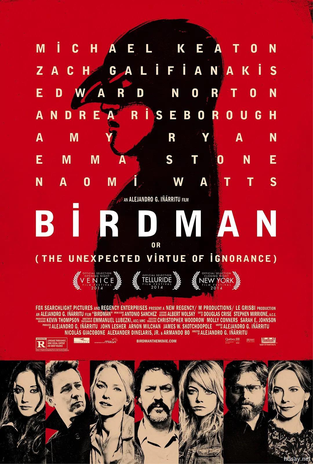 高清资源 高清电影 鸟人/飞鸟侠 birdman.2014.1080p.bluray.