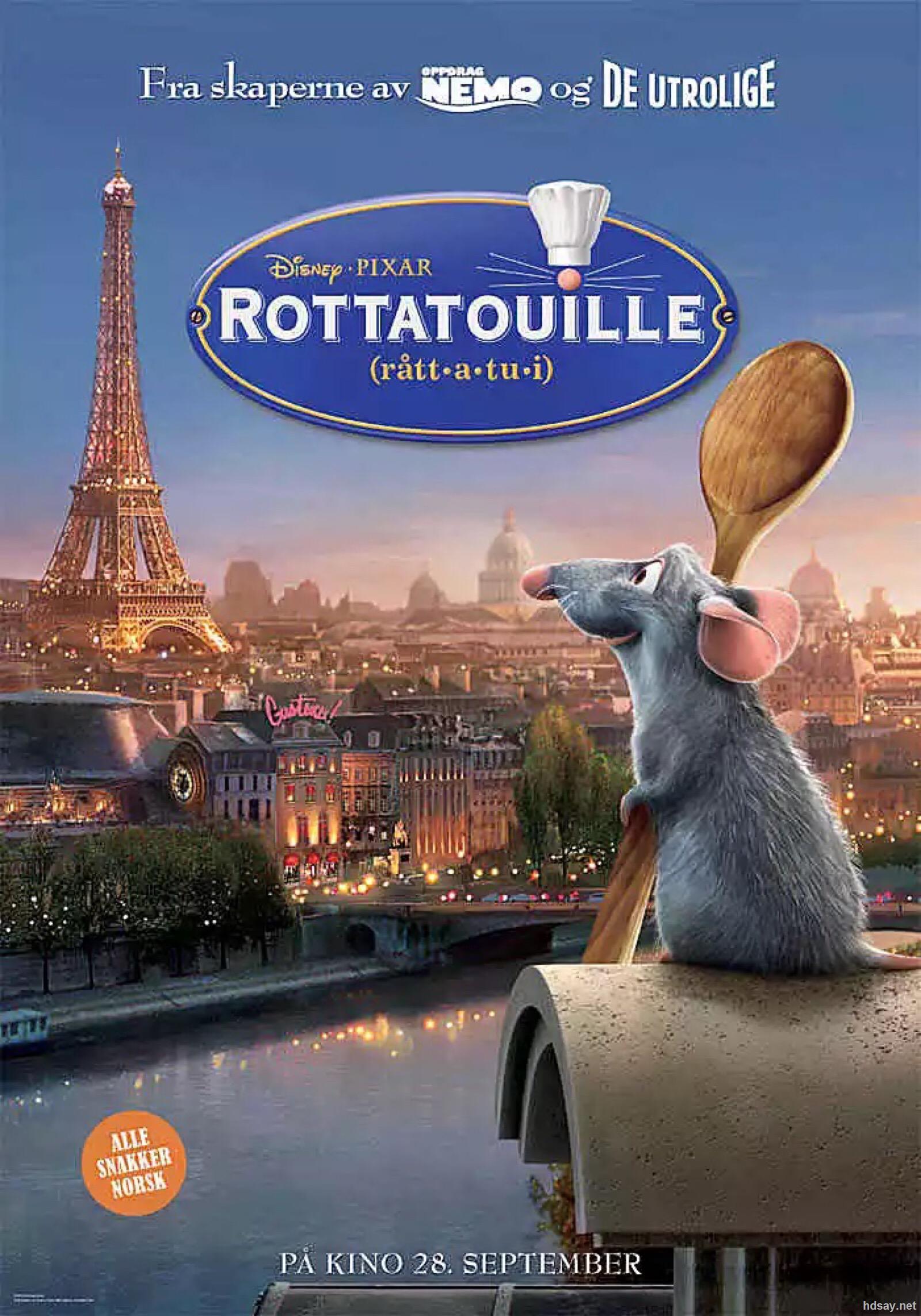 [国台粤英四语].料理鼠王.美食总动员.Ratatouille.2007.BluRay.1080p.x264.DTS.外挂中字.10.8GB-百度网盘
